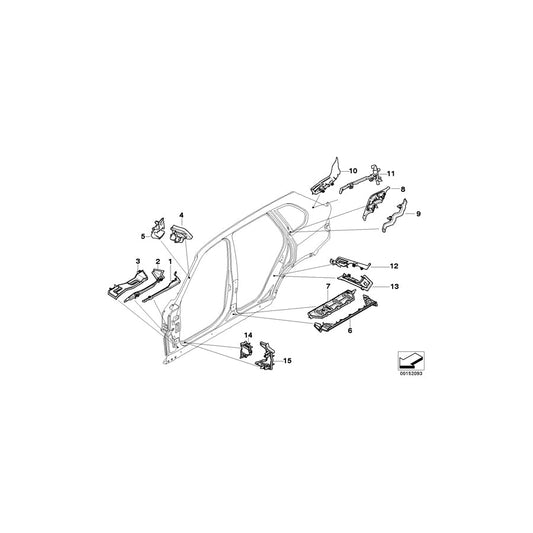 Genuine BMW 41007179323 E70 E72 E71 Molded Part F Entrance Inside Left (Inc. X6 40iX, X6 30dX & X5 35iX) | ML Performance US Car Parts