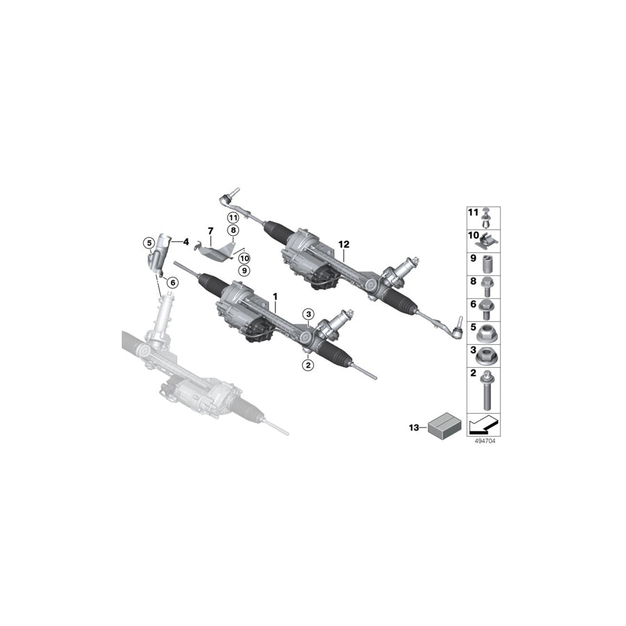 Genuine BMW 32106891184 F23 F32 F21 Steering Gear, Electric (Inc. 230i, 118d & 328i) | ML Performance US Car Parts