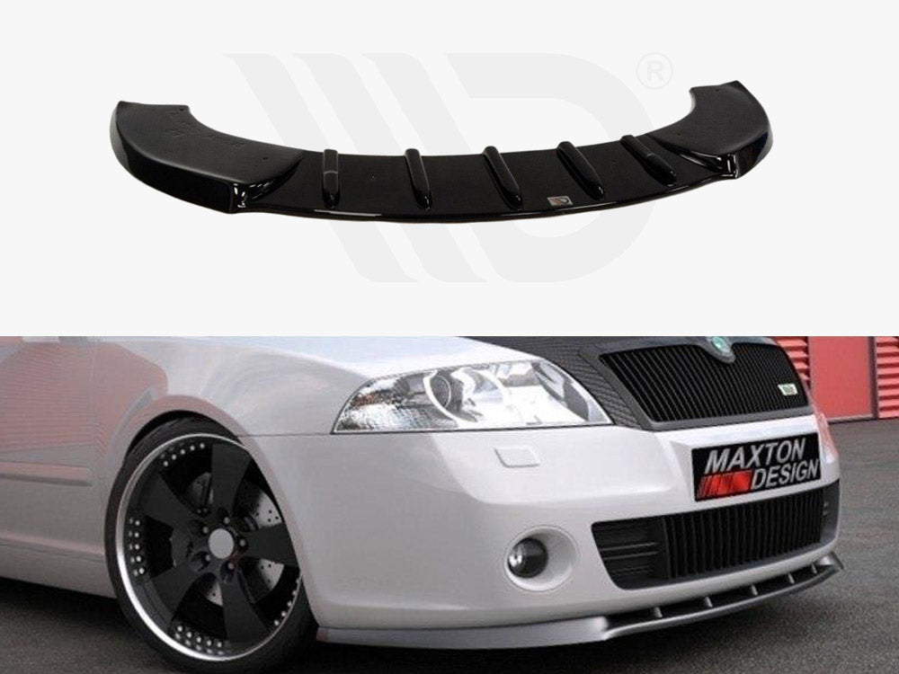 Maxton Design SK-OC-2-RS-FD1T Front Splitter Skoda Octavia MK2 Vrs Pre-facelift (2005-2007) | ML Performance US Car Parts