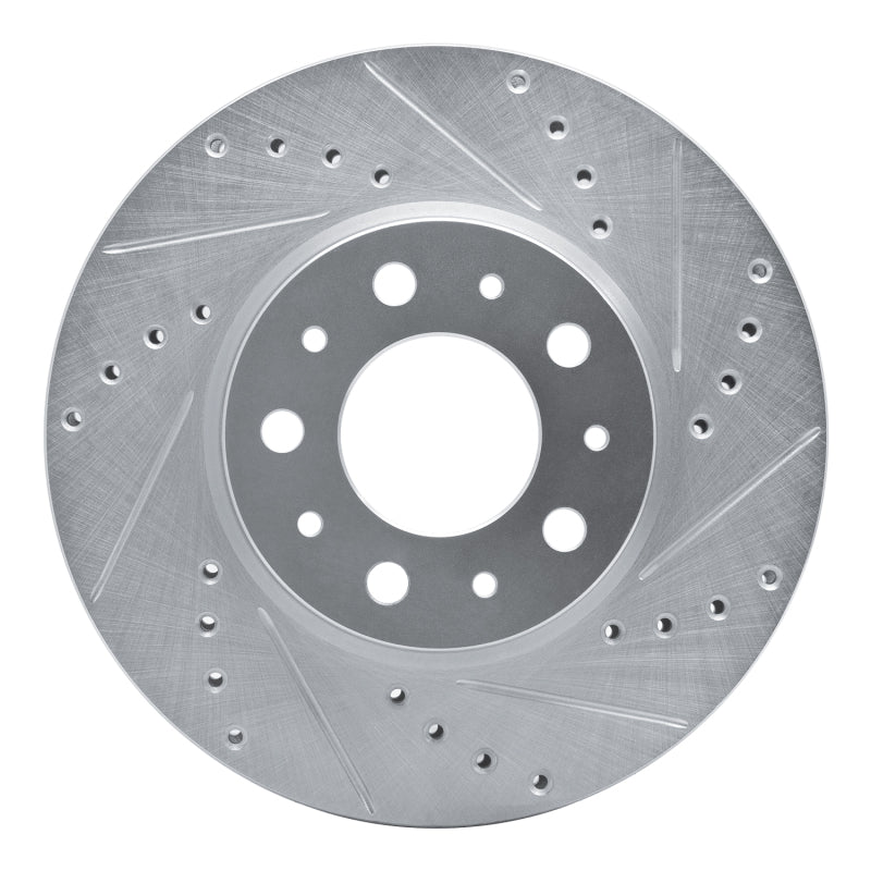 R1 Concepts R1 91-95 Volvo 740 Front Right Drilled & Slotted Silver Brake Rotor
