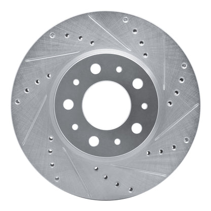 R1 Concepts R1 91-95 Volvo 740 Front Right Drilled & Slotted Silver Brake Rotor