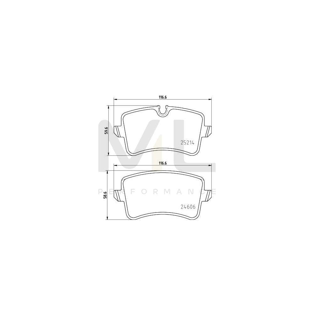 Hella 8DB 355 025-311 Brake Pad Set Incl. Wear Warning Contact, With Accessories