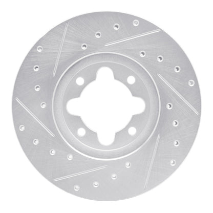 R1 Concepts R1 82-85 Toyota Celica Front Right Drilled & Slotted Silver Brake Rotor