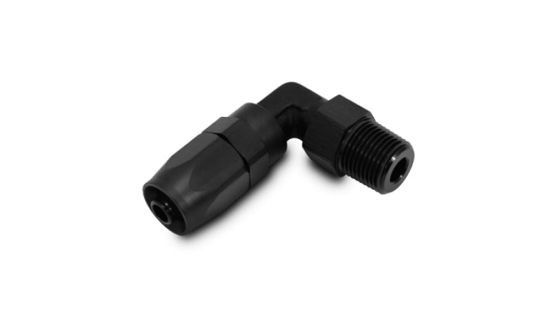 Vibrant Male NPT 90 Degree Hose End Fitting -6AN - 3/8 NPT