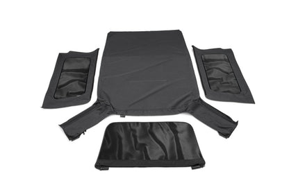 Rampage 04-06 Jeep Wrangler(TJ) Unlimited OEM Replacement Soft Upper Doors - Black Denim
