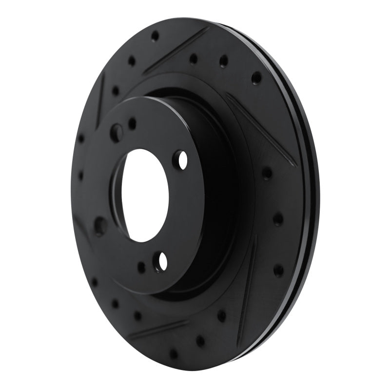 R1 Concepts R1 16-25 Dodge Attitude (Mexico) Front Left Drilled & Slotted Black Brake Rotor