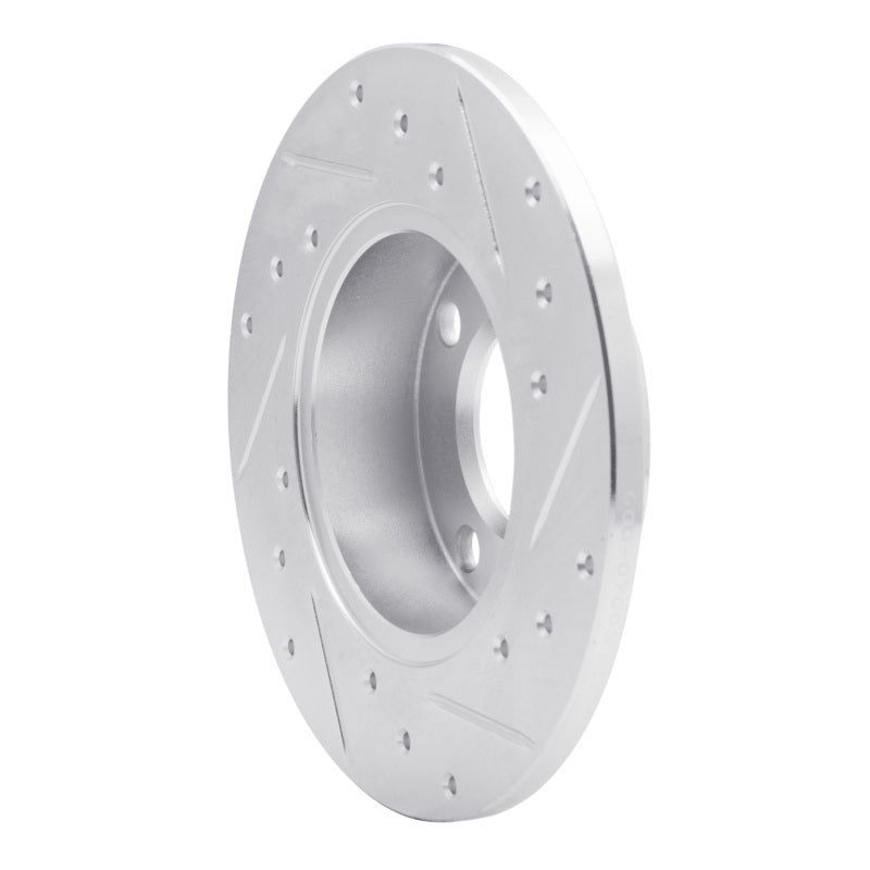 R1 Concepts R1 66-92 Bertone X-1/9 Rear Left Front Left Drilled & Slotted Silver Brake Rotor