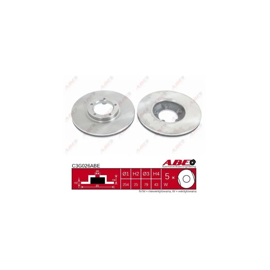 ABE C3G026ABE Brake Disc for Ford Transit