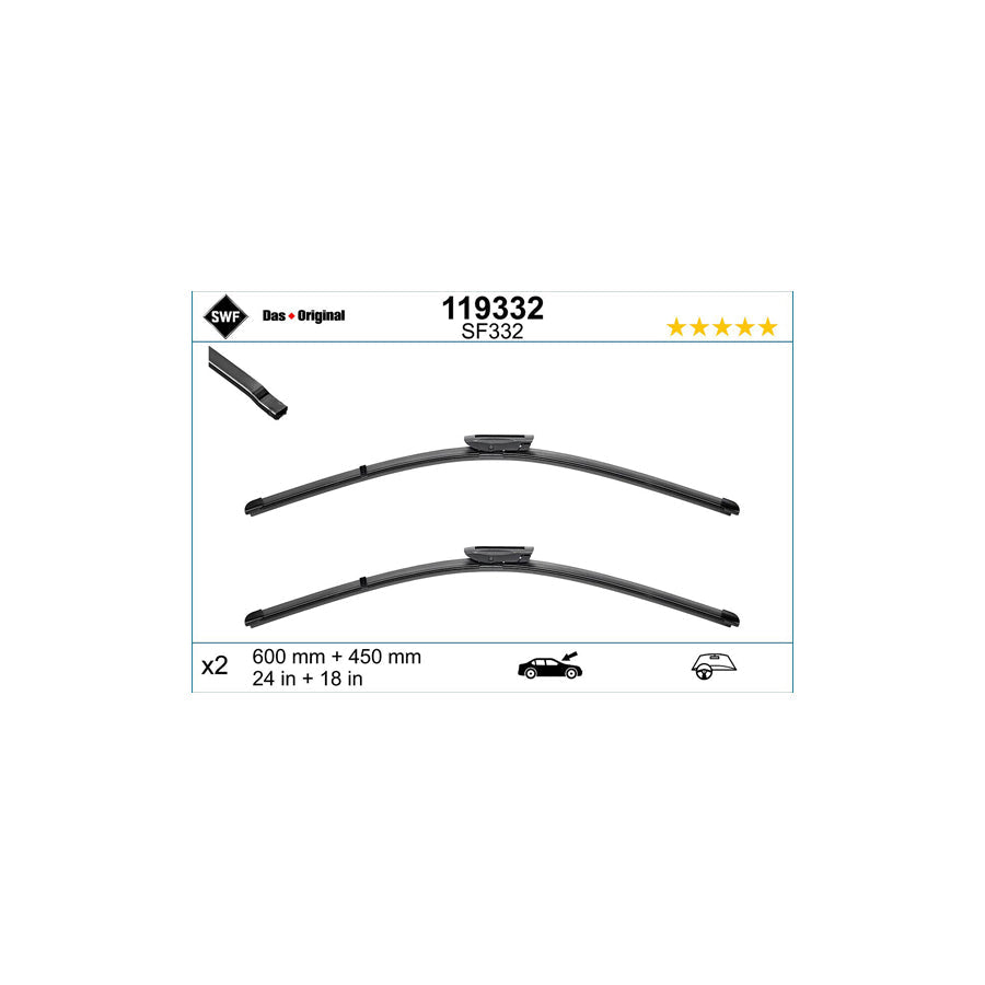 Swf Visioflex 119332 Wiper Blade | ML Performance US Car Parts