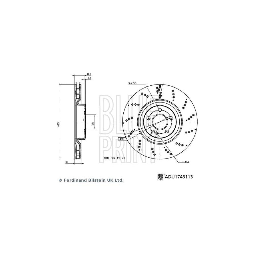 Blue Print Adu1743113 Brake Disc