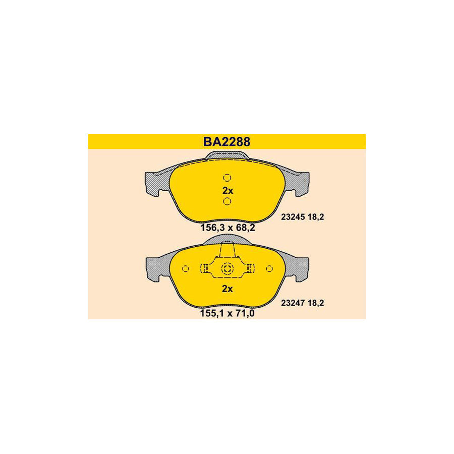 Barum Ba2288 Brake Pad Set
