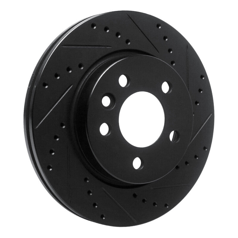 R1 Concepts R1 10-17 Volkswagen AMAROK (Mexico) Front Right Drilled & Slotted Black Brake Rotor