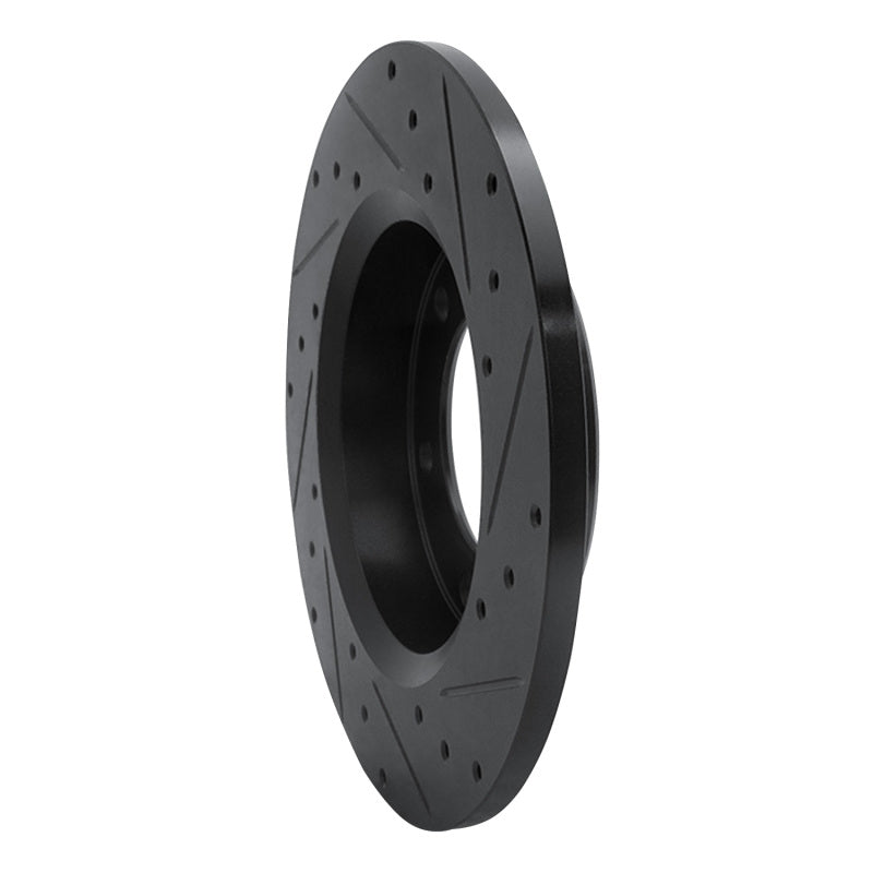 R1 Concepts R1 81-85 Toyota Pickup Front Left Drilled & Slotted Black Brake Rotor