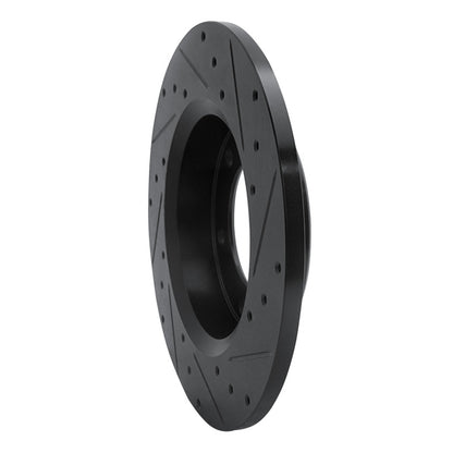 R1 Concepts R1 81-85 Toyota Pickup Front Left Drilled & Slotted Black Brake Rotor
