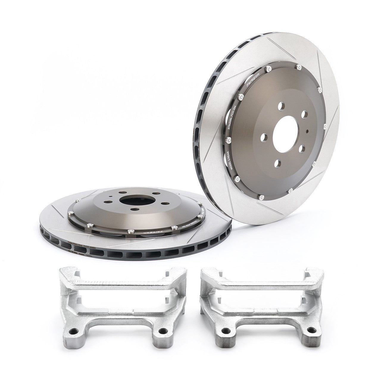 Paragon 2-Piece Brake Discs Rear Pair 350mm x 20mm (13.78" x 0.79") - Tesla Model 3 RWD/AWD / Model Y AWD (Non-Performance) - Larger Rotor