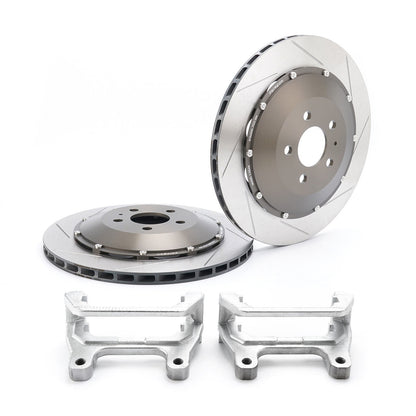 Paragon 2-Piece Brake Discs Rear Pair 350mm x 20mm (13.78" x 0.79") - Tesla Model 3 RWD/AWD / Model Y AWD (Non-Performance) - Larger Rotor