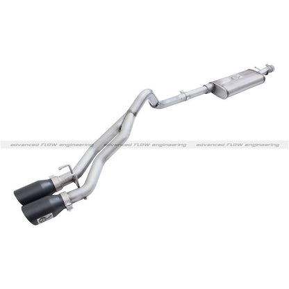 aFe Rebel Series CB Middle-Side Exit SS Exhaust w/ Black Tips 09-16 GM Silverado/Sierra V6/V8