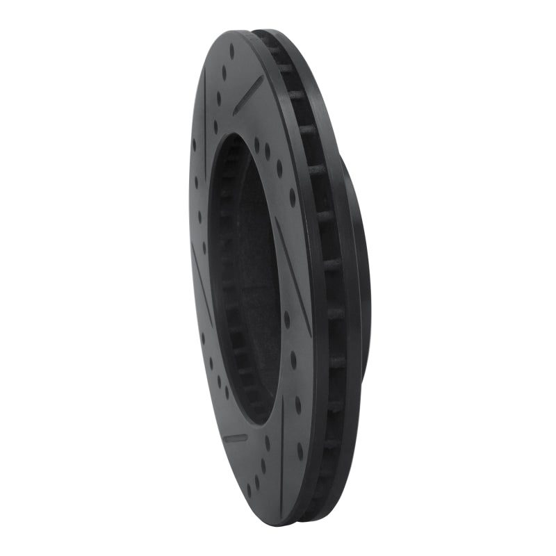 R1 Concepts R1 78-92 Audi 80 Front Right Drilled & Slotted Black Brake Rotor