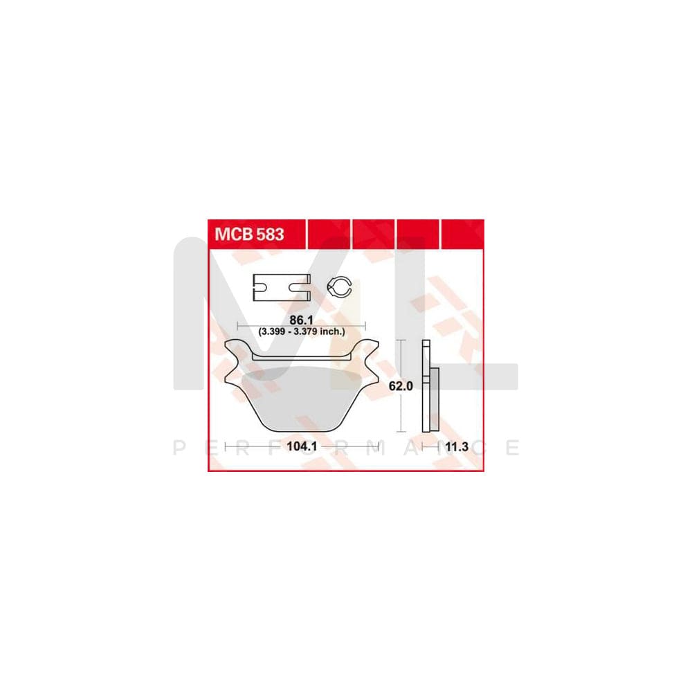 TRW Organic Allround Mcb583 Brake Pad Set | ML Performance Car Parts