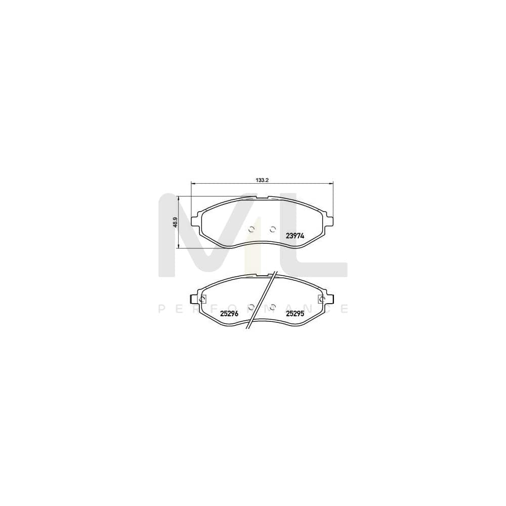 Brembo P 10 057 Brake Pad Set With Acoustic Wear Warning | ML Performance Car Parts