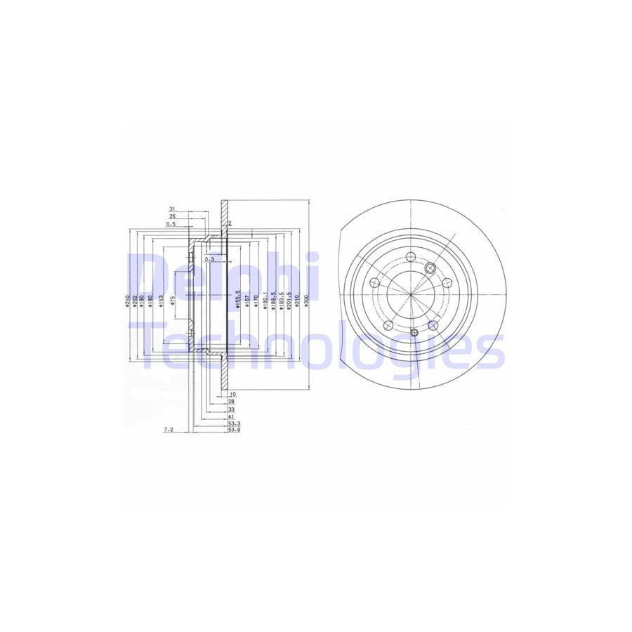 Delphi Bg2431 Brake Disc For Bmw 5 Series