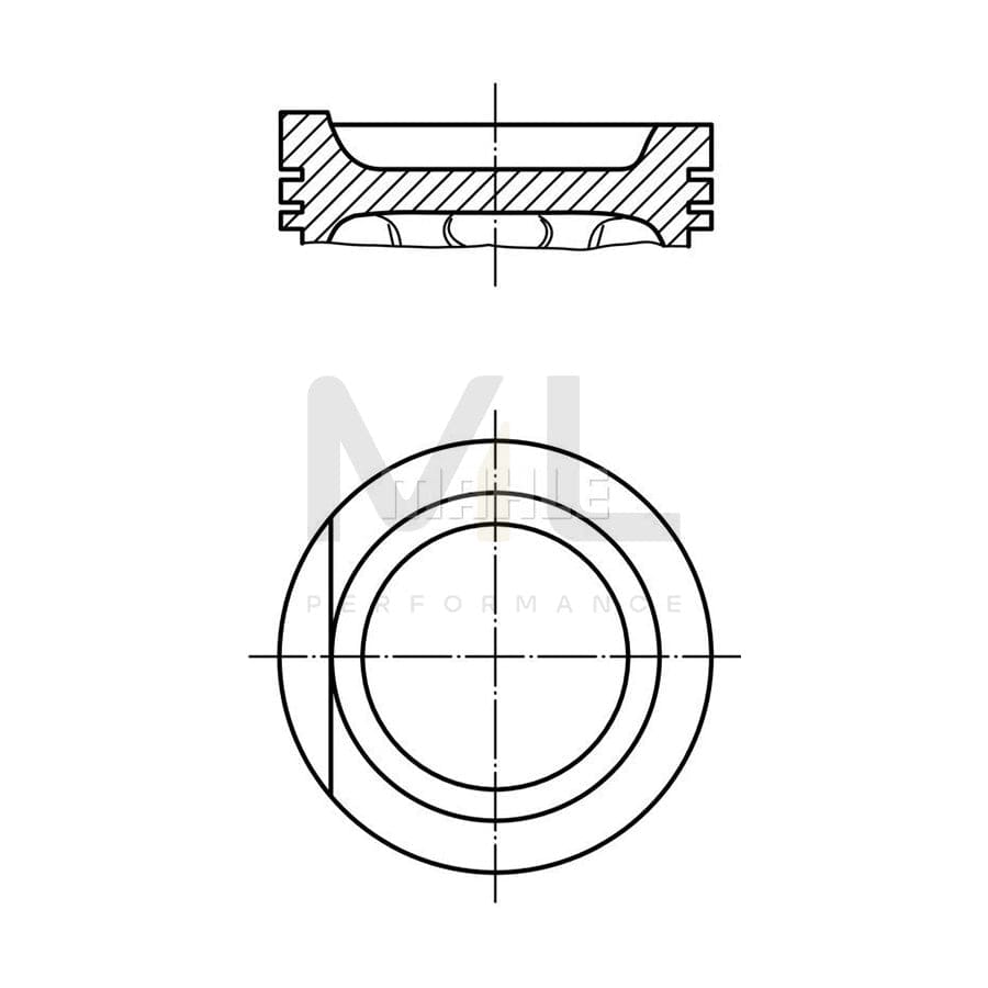 MAHLE ORIGINAL 034 78 03 Piston 82,01 mm, without cooling duct | ML Performance Car Parts