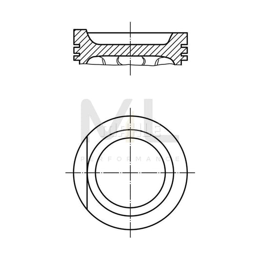 MAHLE ORIGINAL 034 78 03 Piston 82,01 mm, without cooling duct | ML Performance Car Parts
