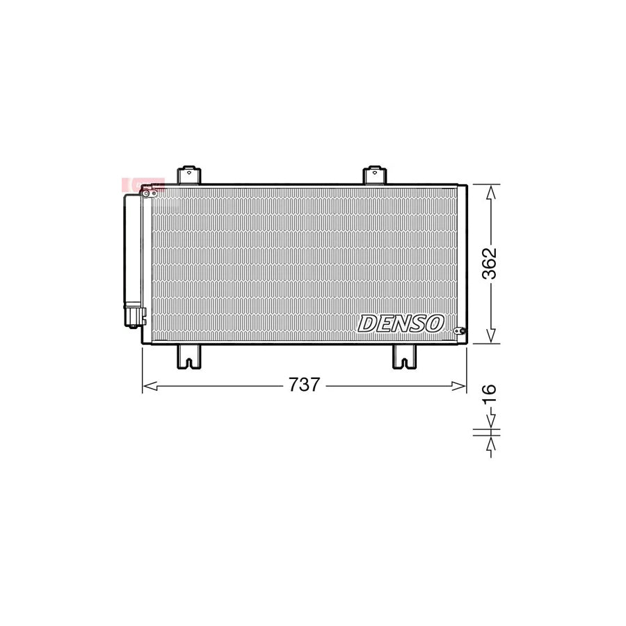 DENSO DCN40029 Air Conditioning Condenser for Honda Jazz Hatchback (Gk)