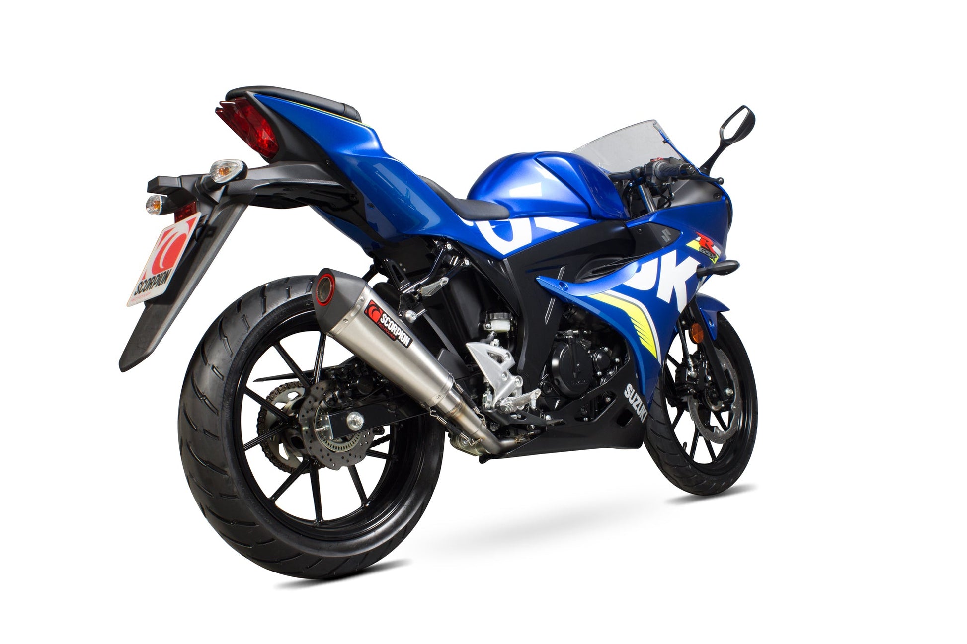 Scorpion RSI121SEO Suzuki Serket Taper Full System - Brushed Stainless Steel Sleeve (GSX-R 125 / GSX-R 150) | ML Performance US US