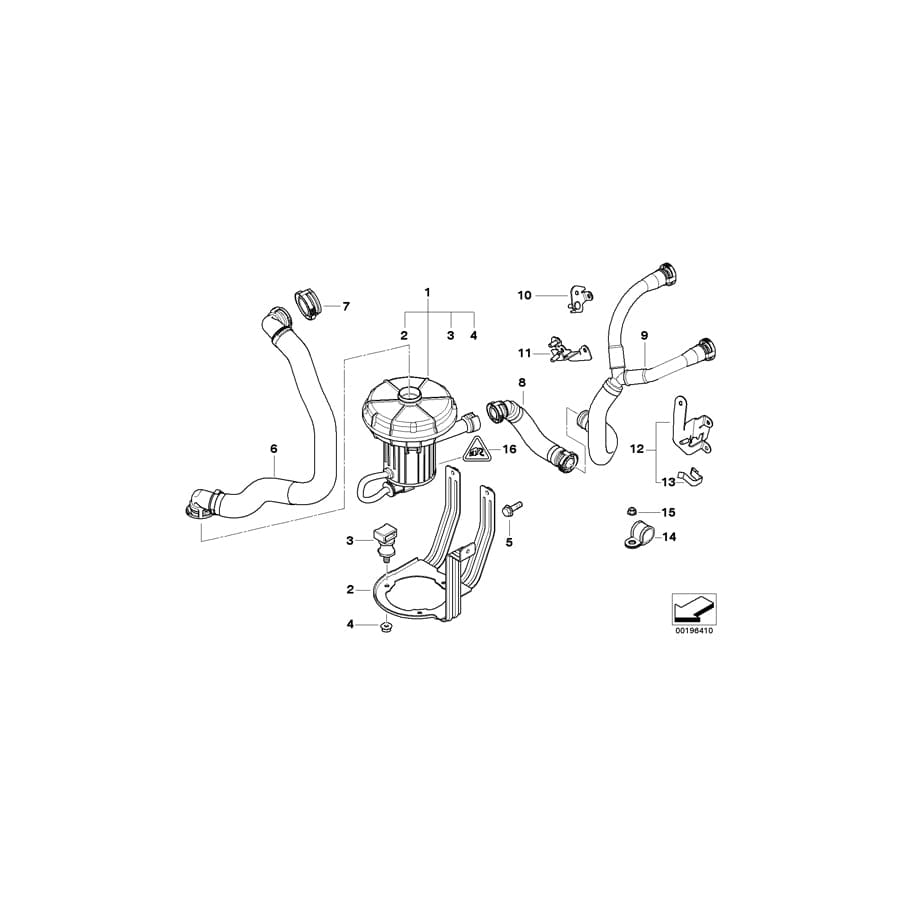 Genuine BMW 11727571981 E65 E67 E66 Pressure Hose Bracket ZYL. 1-6 (Inc. 760Li, 760LiS & 760i) | ML Performance UK Car Parts