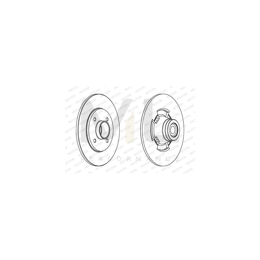 FERODO PREMIER DDF1515-1 Brake Disc for RENAULT CLIO Solid, without ABS sensor ring | ML Performance Car Parts