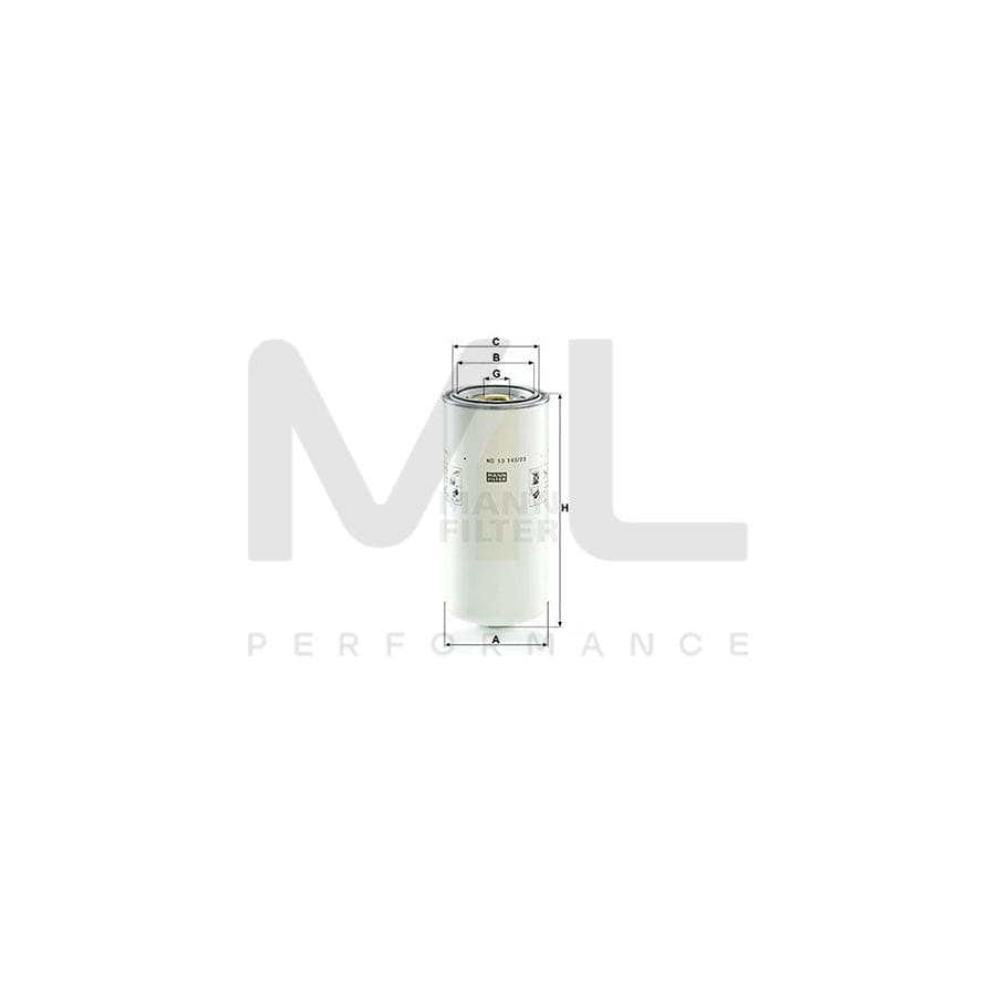 MANN-FILTER WD 13 145/23 Oil Filter Spin-on Filter