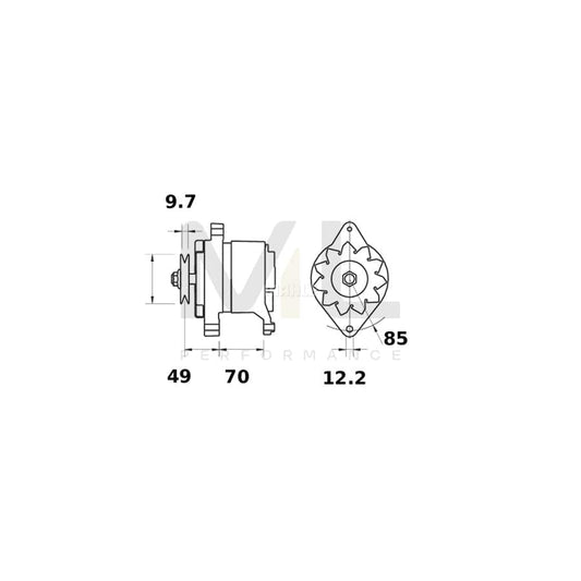 MAHLE ORIGINAL MG 504 Alternator 14V, 55A | ML Performance Car Parts
