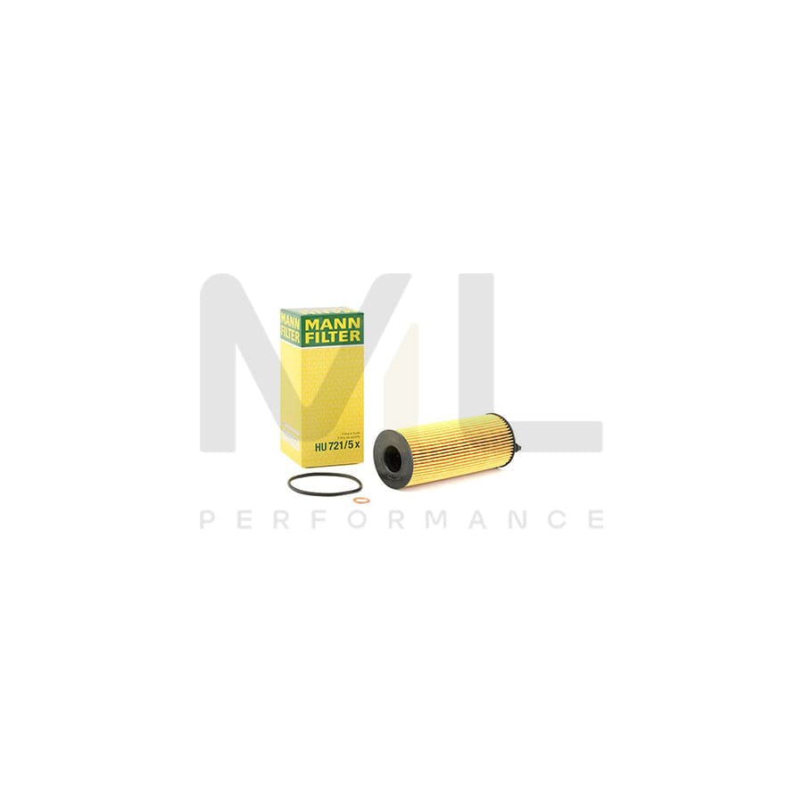 MANN-FILTER HU 721/5 x Oil Filter with seal, Filter Insert