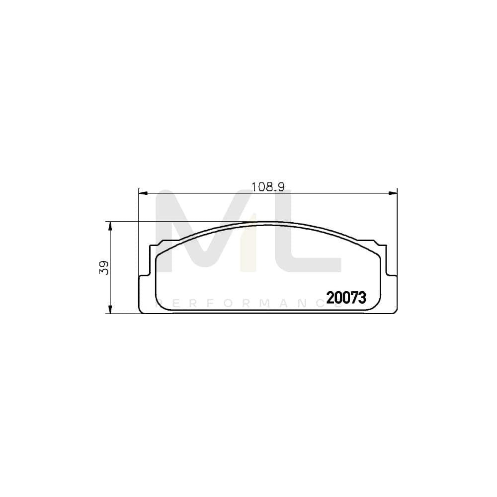 Hella 8DB 355 007-111 Brake Pad Set Not Prepared For Wear Indicator