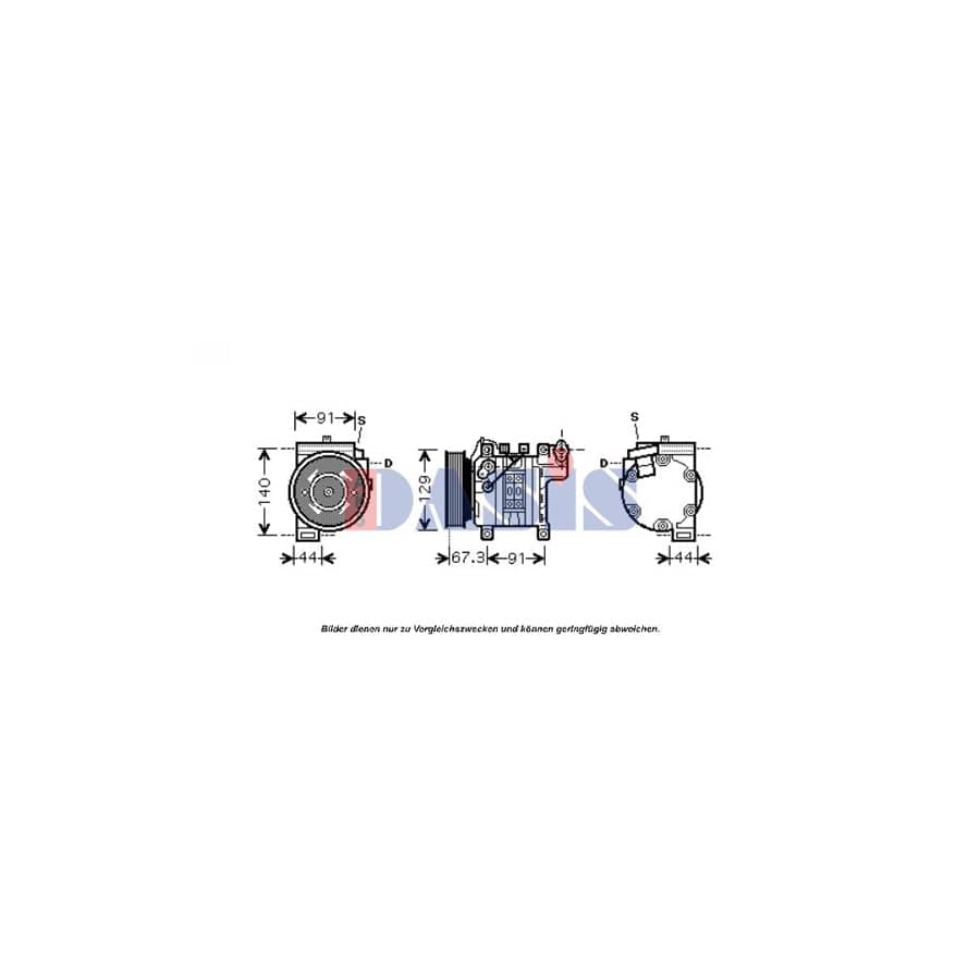 AKS Dasis 850255N Compressor, Air Conditioning for Nissan Micra II Hatchback (K11)