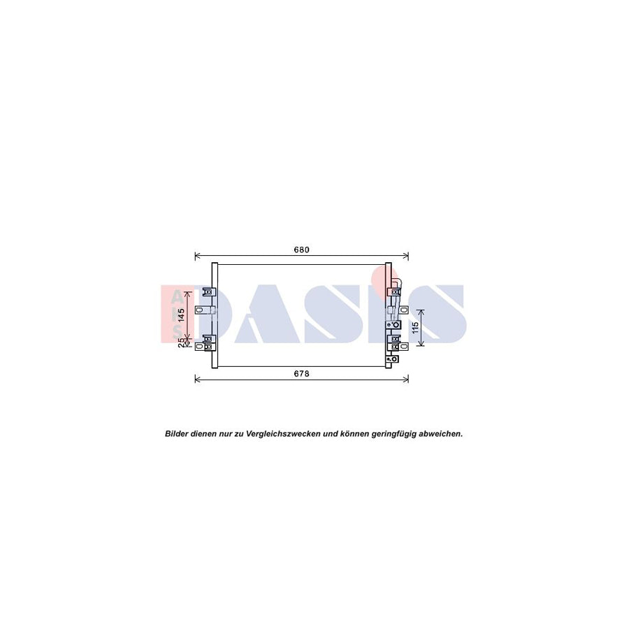 AKS Dasis 512089N Air Conditioning Condenser for Hyundai H100 Platform/Chassis