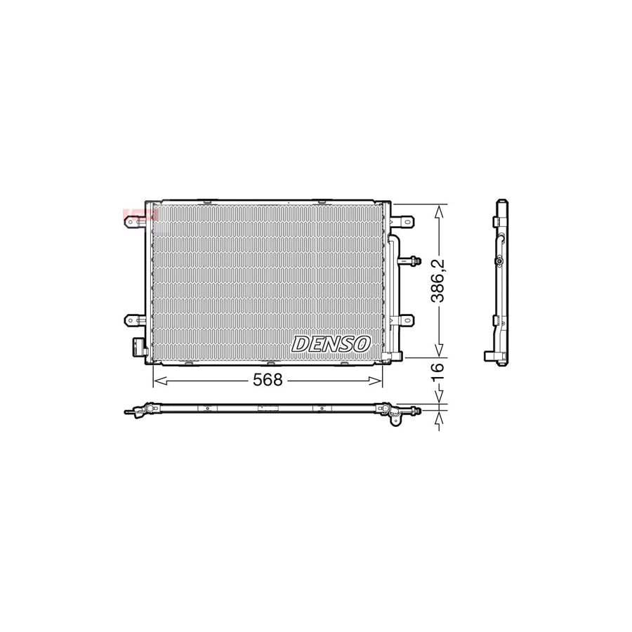 DENSO DCN02039 Air Conditioning Condenser for Audi A4
