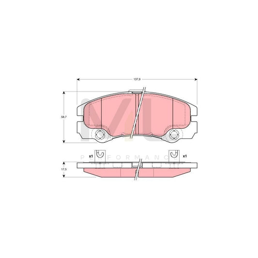 TRW Gdb1436 Brake Pad Set Not Prepared For Wear Indicator | ML Performance Car Parts