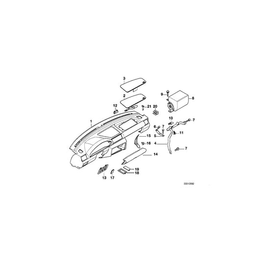 Genuine BMW 51458236966 E36 Cover ANTHRAZIT (Inc. 318ti, 316i 1.6 & 316g) | ML Performance US Car Parts