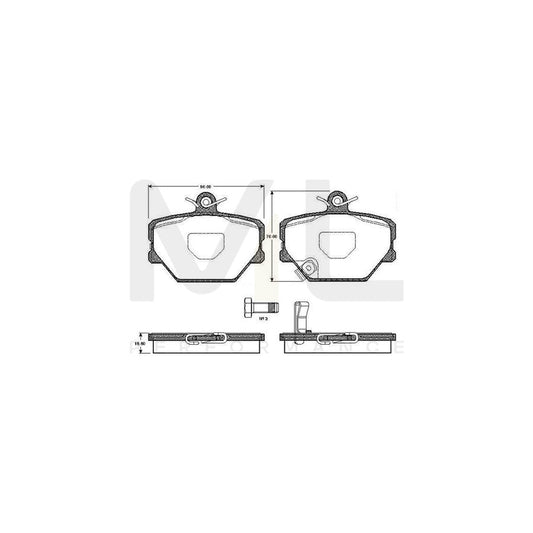 Bosch 0986Tb2787 Brake Pad Set Excl. Wear Warning Contact, With Accessories  | ML Performance Car Parts