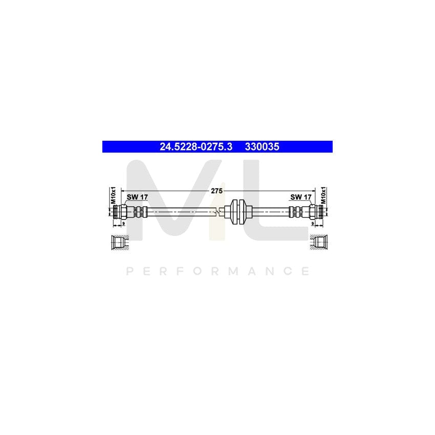 ATE 24.5228-0275.3 Brake Hose 275mm
