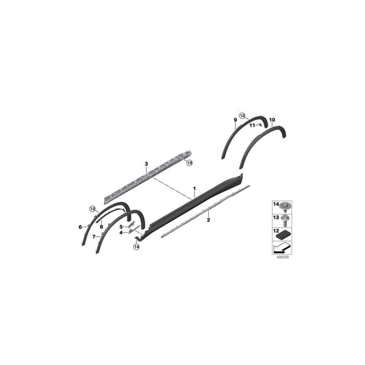 Genuine BMW 51777468827 G05 Wheel Arch Trim, Rear Left (Inc. X5) | ML Performance US Car Parts
