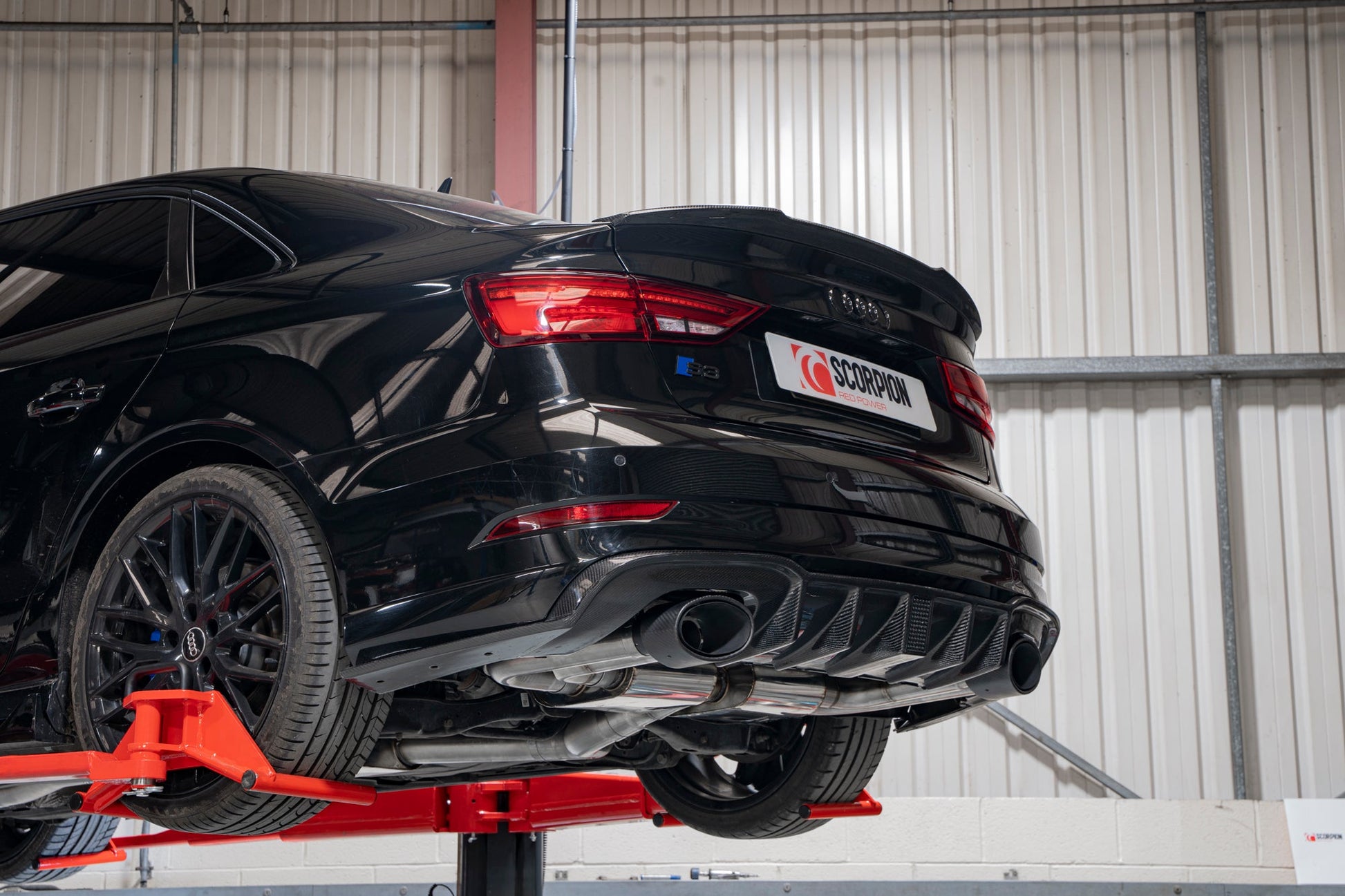 Scorpion SAU099CF Audi S3 8V Resonated Cat/Gpf-Back System Without Valves | ML Performance US US