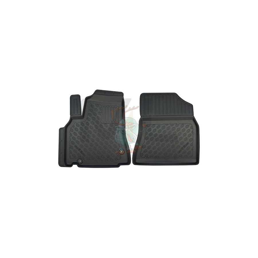 RENSI 252920 Floor mat set Elastomer, Front, Quantity: 2, Anthracite, Black