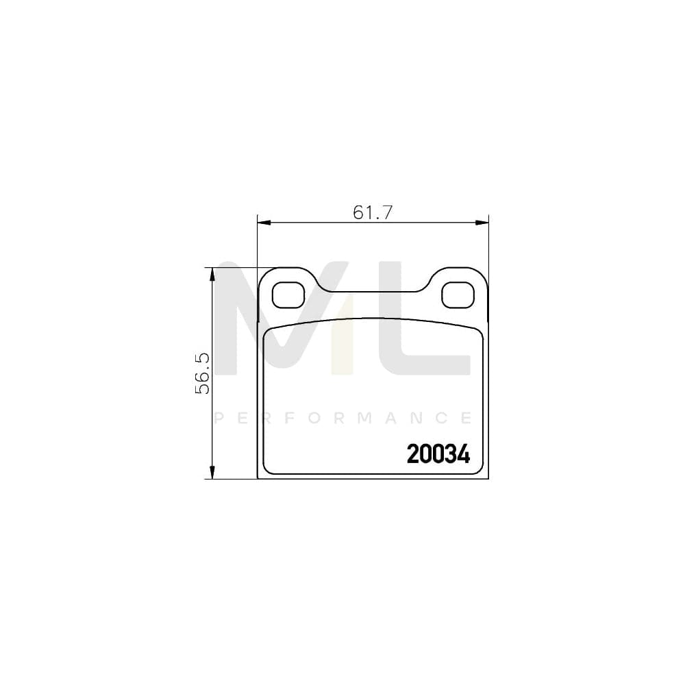 Hella 8DB 355 007-021 Brake Pad Set Not Prepared For Wear Indicator