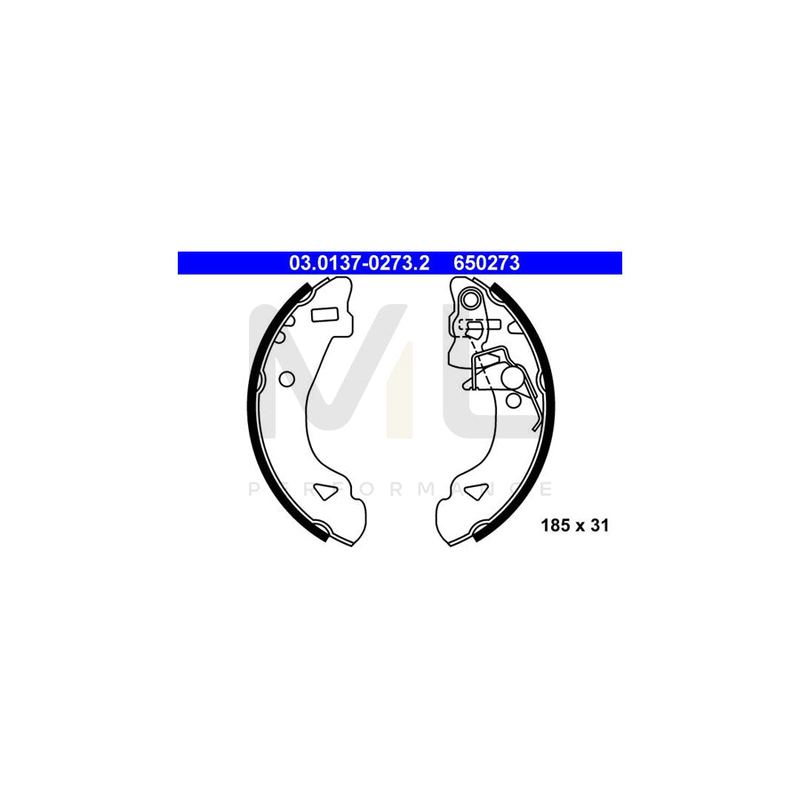 ATE 03.0137-0273.2 Brake Shoe Set