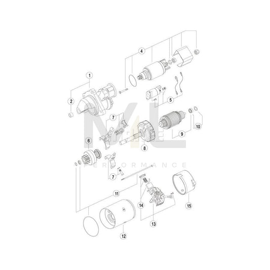 MAHLE ORIGINAL MS 148 Starter motor 12V 3,2kW, Teeth Quant.: 10 | ML Performance Car Parts