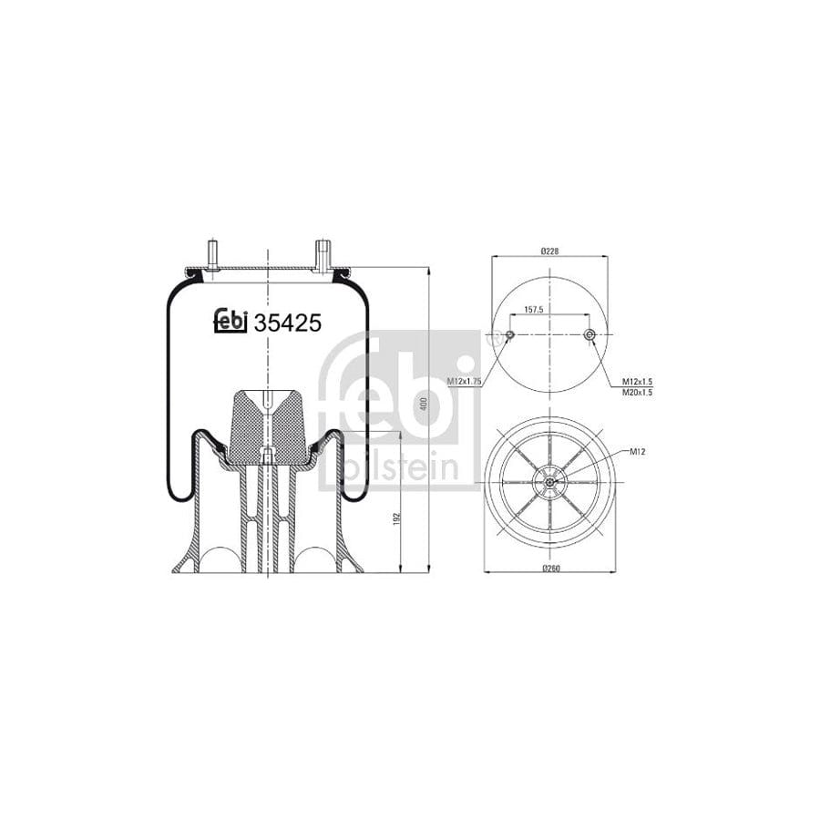 Febi Bilstein 39425 Boot, Air Suspension