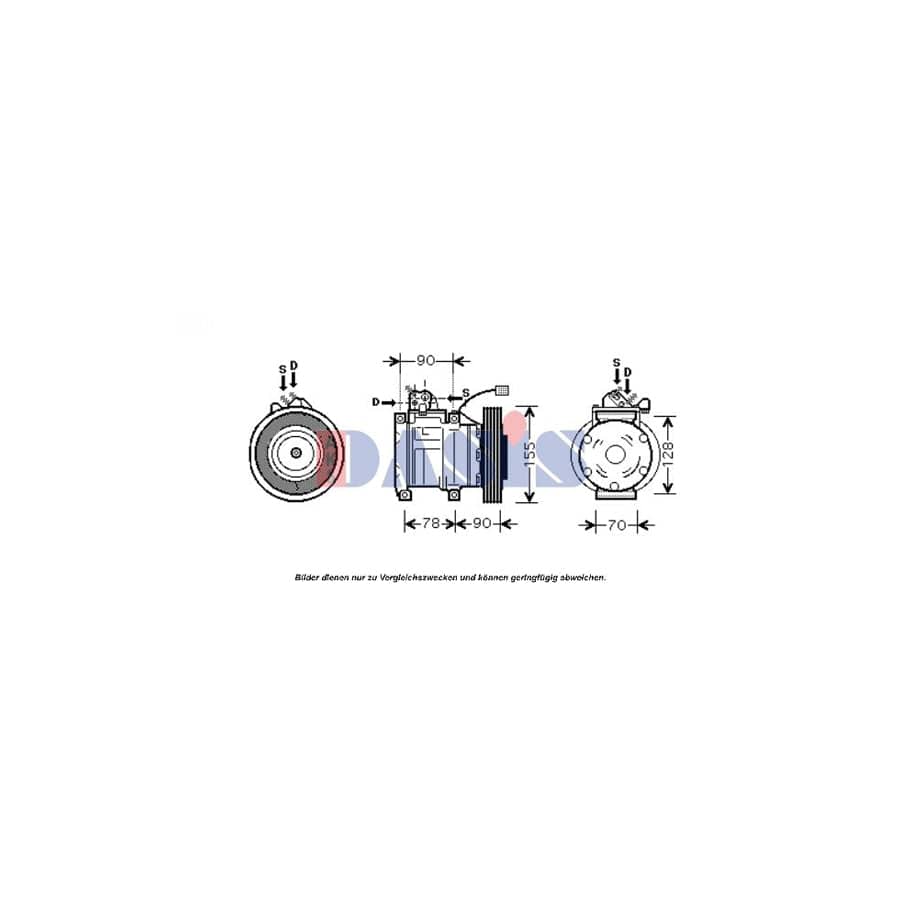 AKS Dasis 851389N Compressor, Air Conditioning